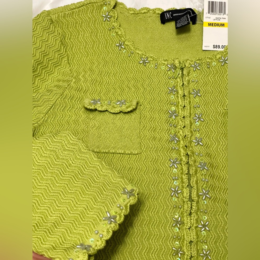 INC International Concepts Women's Green Sweater - Picture 4 of 7